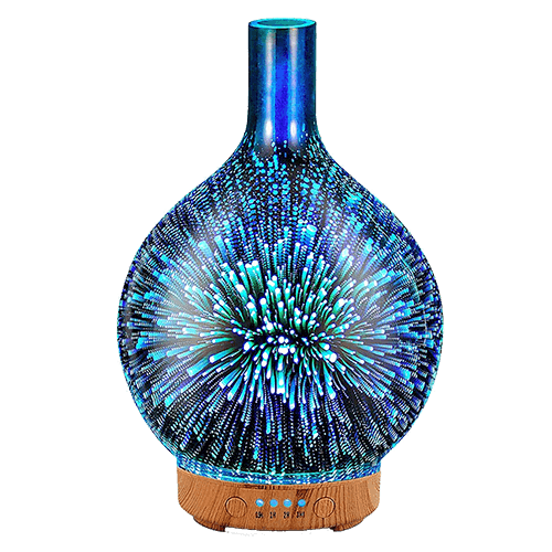 InnoGear 2019 Premium 500ml Aromatherapy Essential Oil Diffuser with Iron Cover Ultrasonic Diffuser Classic Stlye Cool Mist with 7 Colorful Night Light for Home Bedroom Baby Room Yoga Spa 