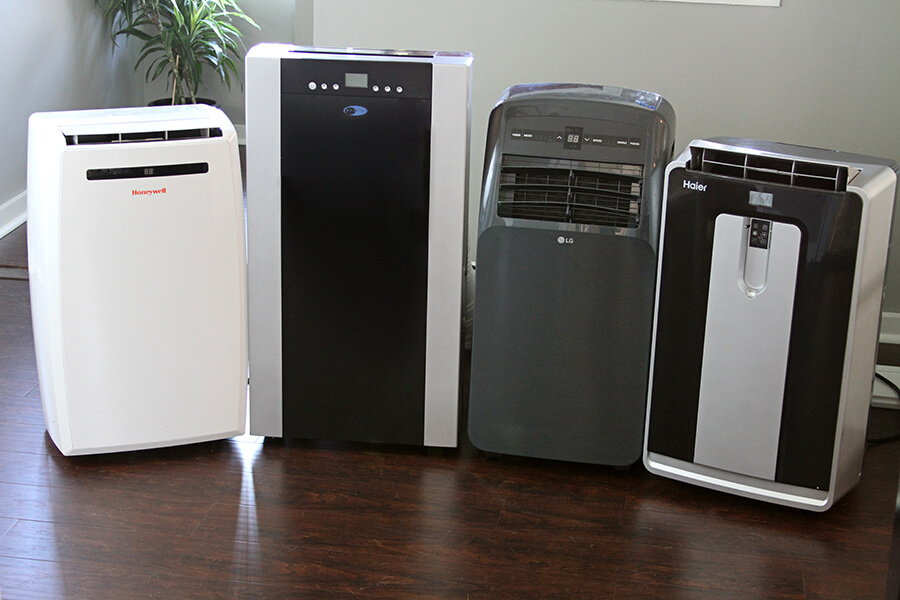 group of four portable ACs