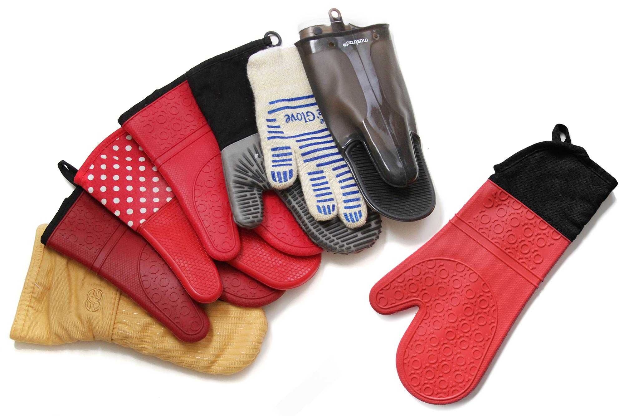 Heavy Duty Oven Mitts Microwave Stove Gloves Hands Fingers Mitten Protectors 