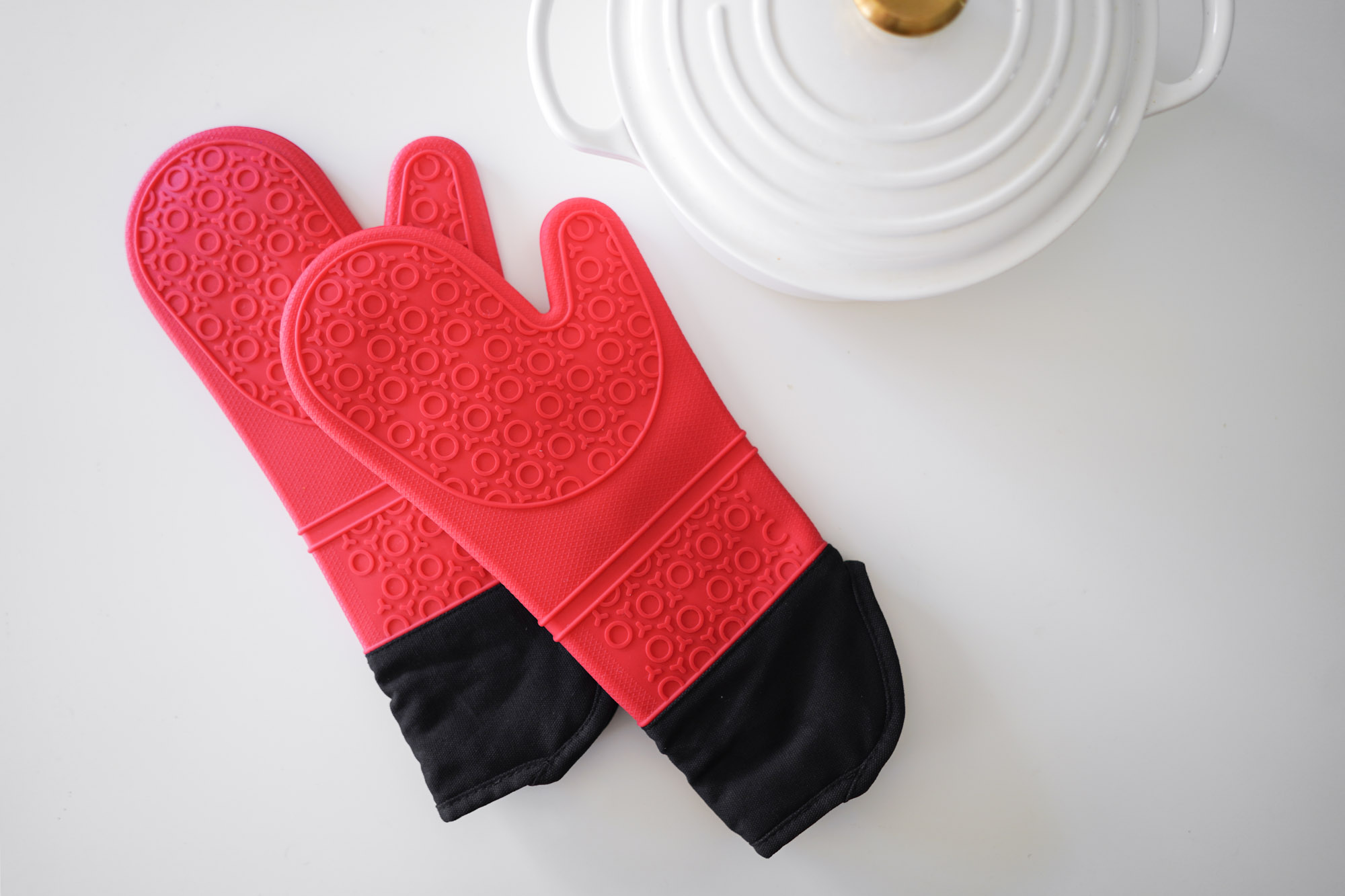 Kitchen Oven Gloves Bear Mitts Heat Resistant Grip Cooking Baking Heatproof Cook 
