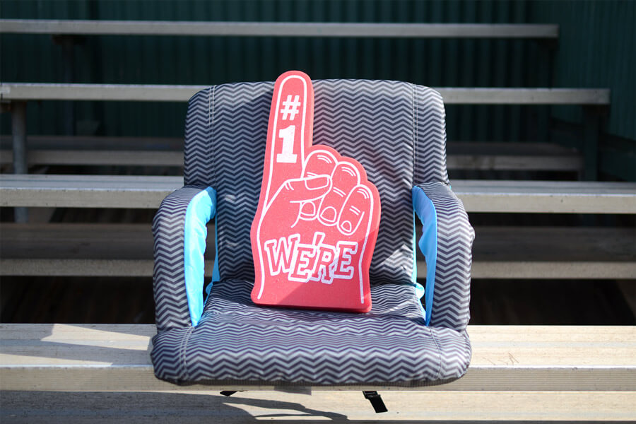 BRAWNTIDE Wide Stadium Seat for Bleachers - Stadium Chair with Back Support, Comfy Cushion, Thick Padding, 2 Steel Bleacher Hook, Steel