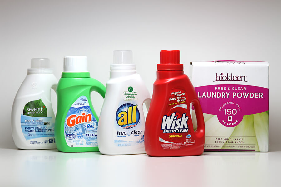 lineup of the non-winning detergents