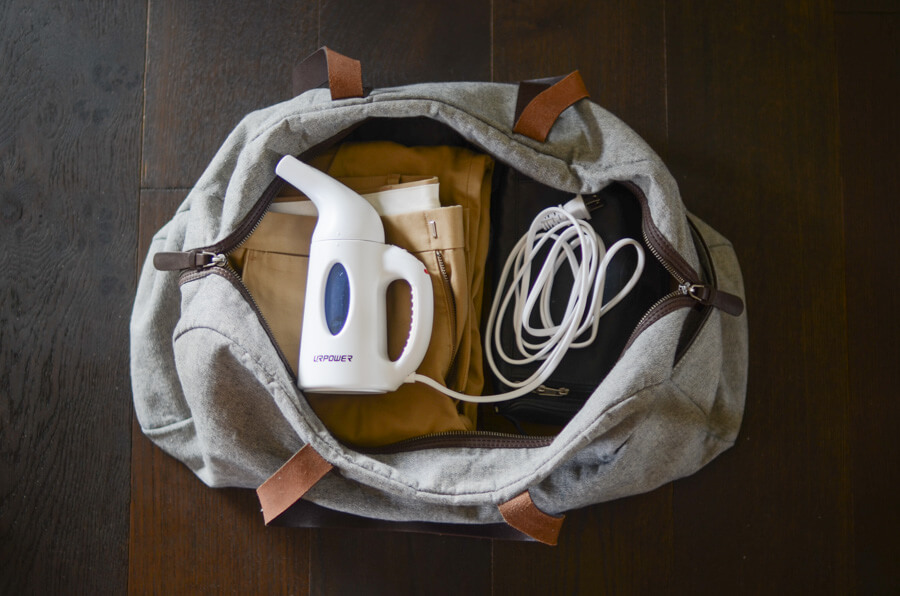 URPOWER packed in a travel bag