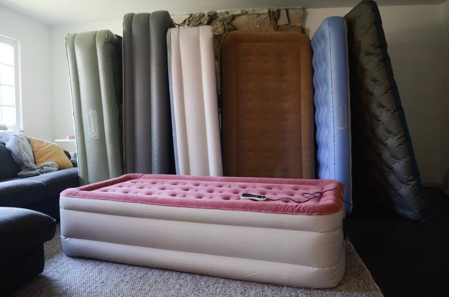 group of all tested air mattresses