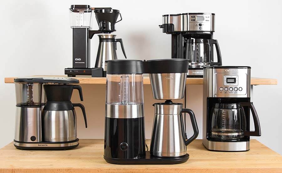 drip coffee makers - group of 5 tested machines