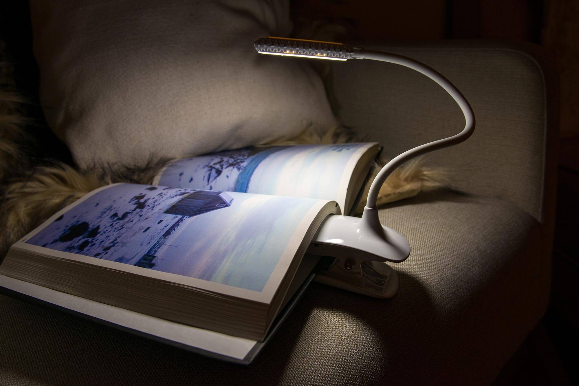 Morza Mini Flexible Clip-On Bright Book Light Laptop LED Book Reading Light Lamp