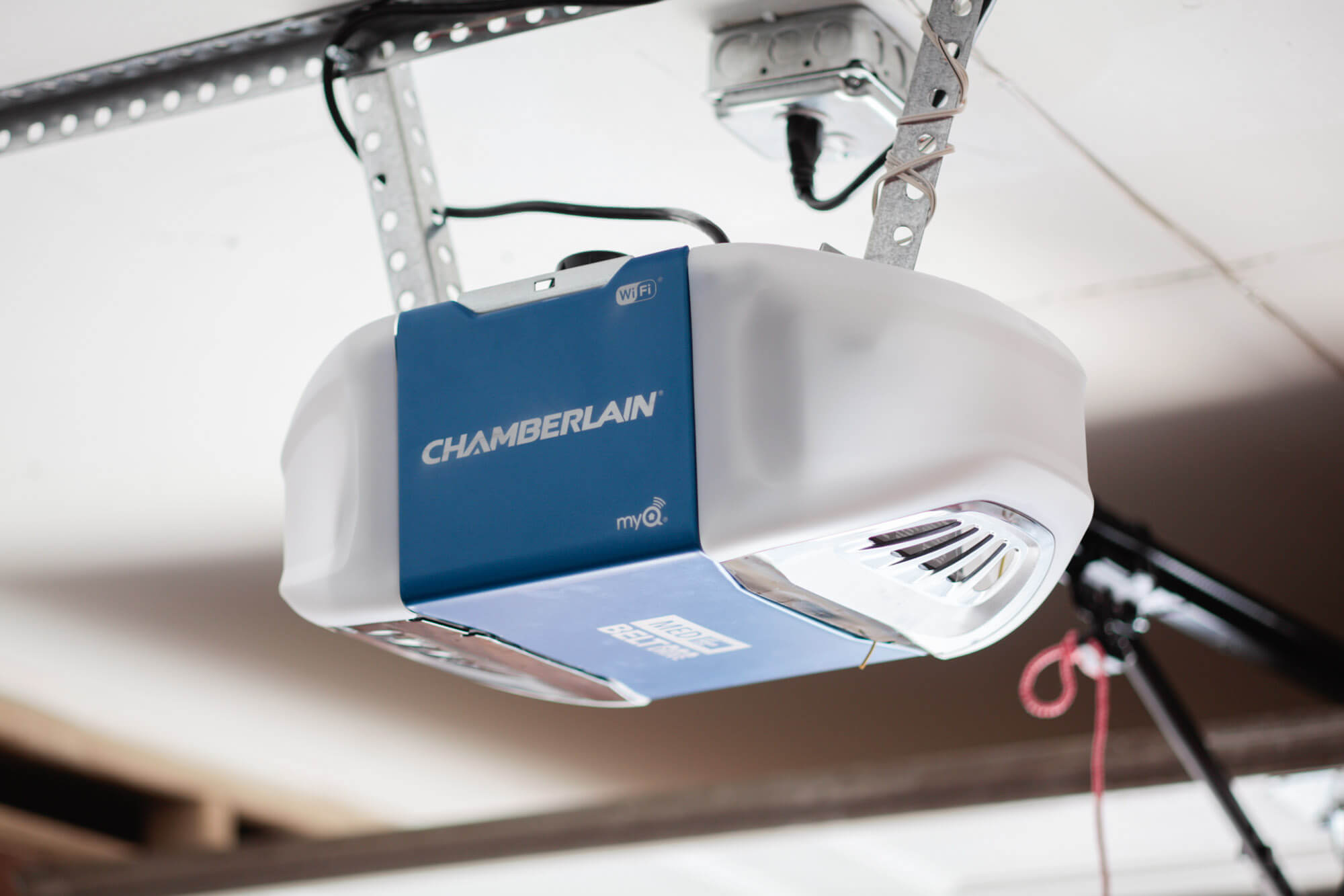 How To Adjust Chain Tension On Liftmaster Garage Door Opener - Chamberlain B550 Solo