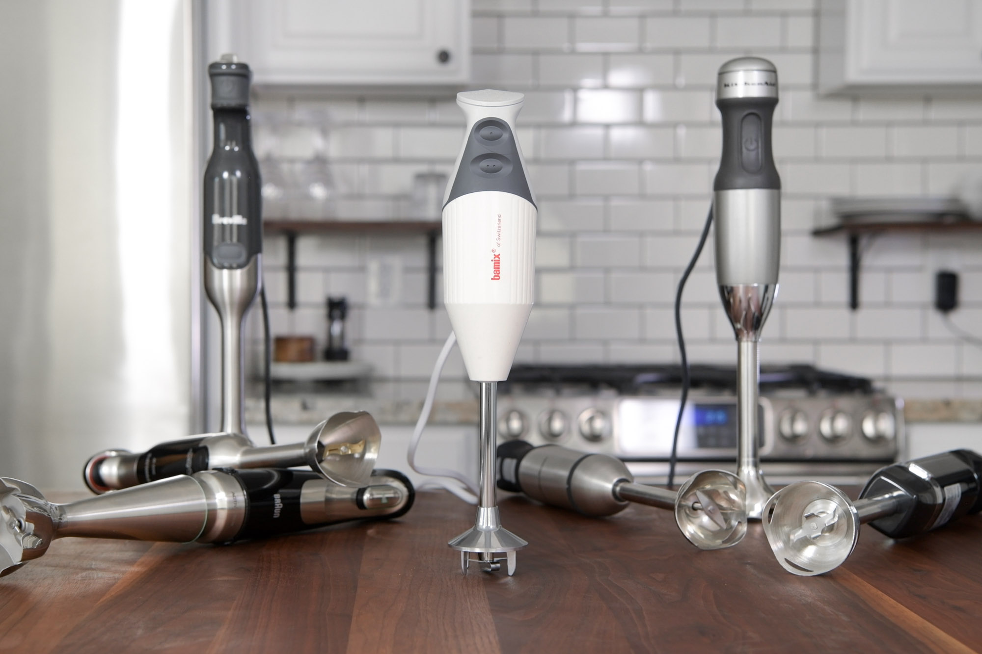 Powerful Immersion Blender, Electric Hand Blender 500 Watt with Turbo Mode, Detachable Base. Handheld Kitchen Blender Stick for Soup, Smoothie