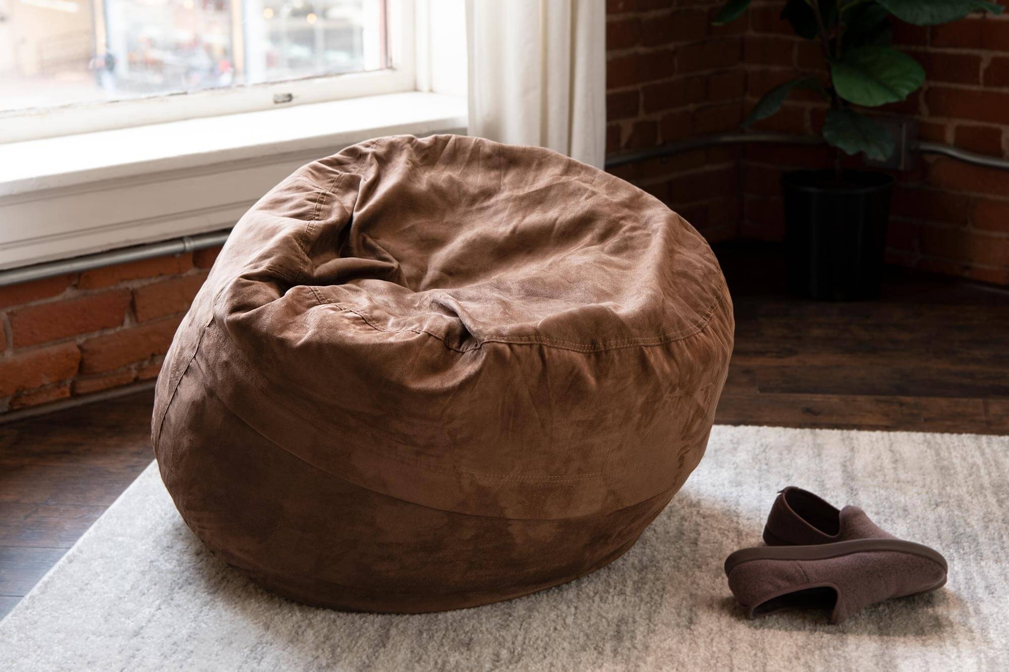 Lumaland Brown Bean Bag Chair 5 ft