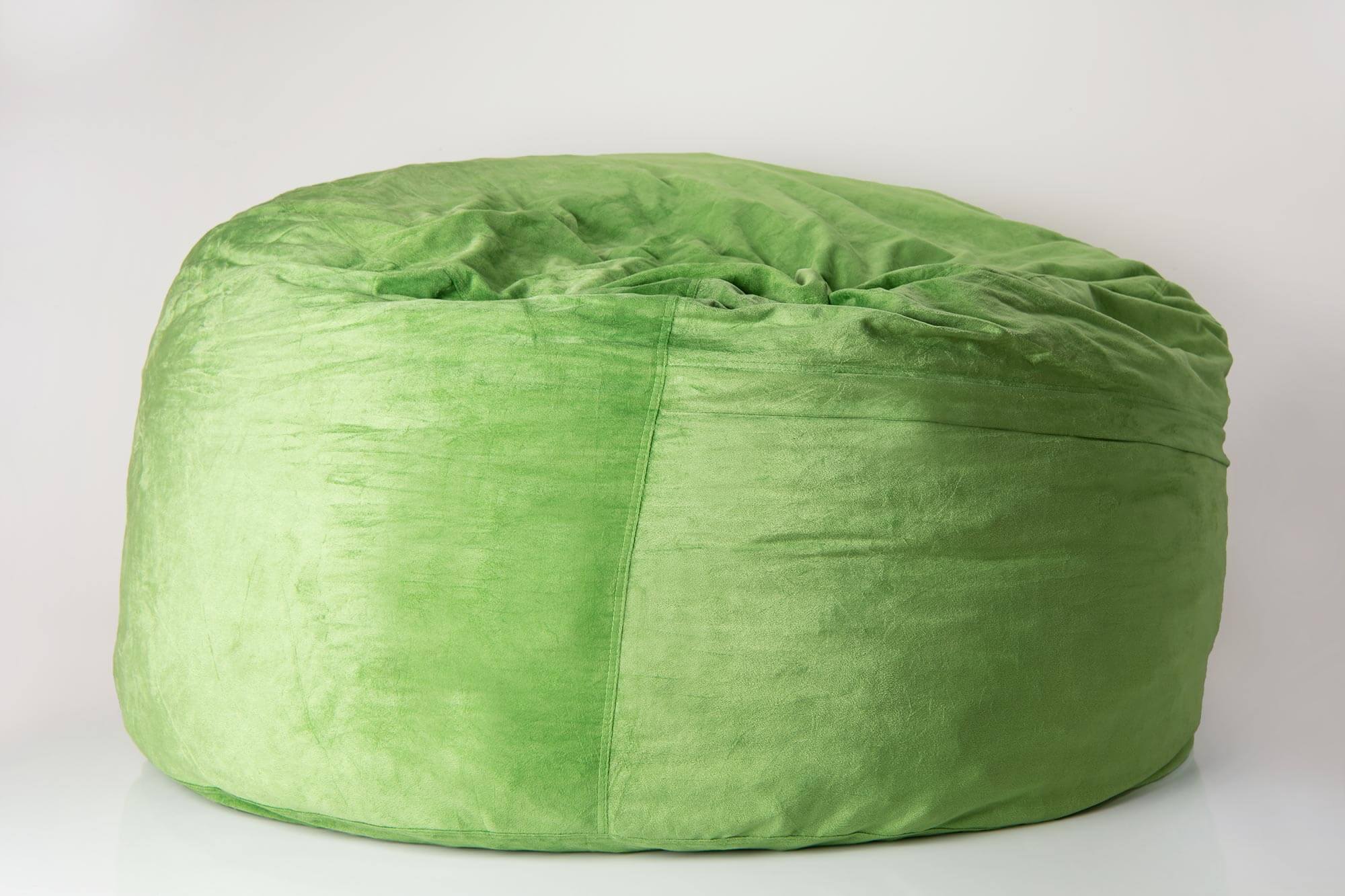 Bright green Fugu bean bag on floor