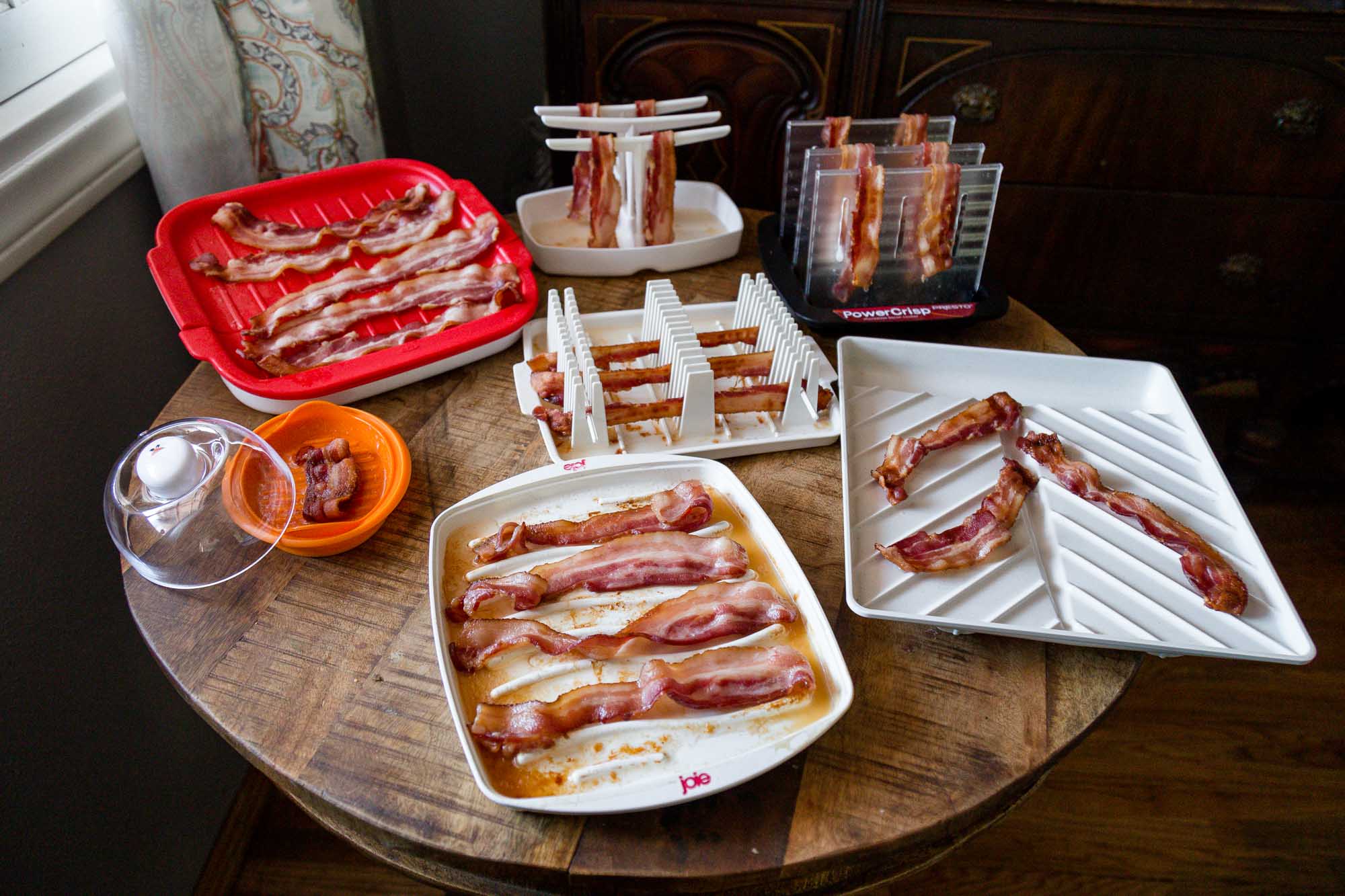 Bacon Done Right in Minutes Oil and Fat Free Cooking Taste Good 2 x Microwave Bacon Crisper Trays 