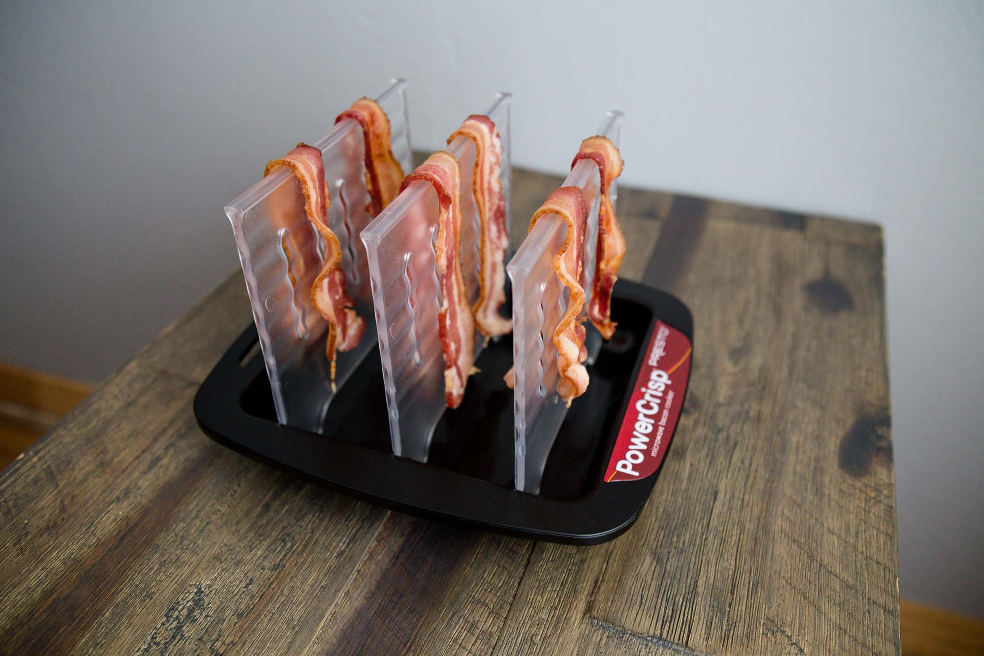 Microwave Bacon Rack Cooker Tray Cook Bar Crisp Breakfast Meal Home Dorm R SODIAL 