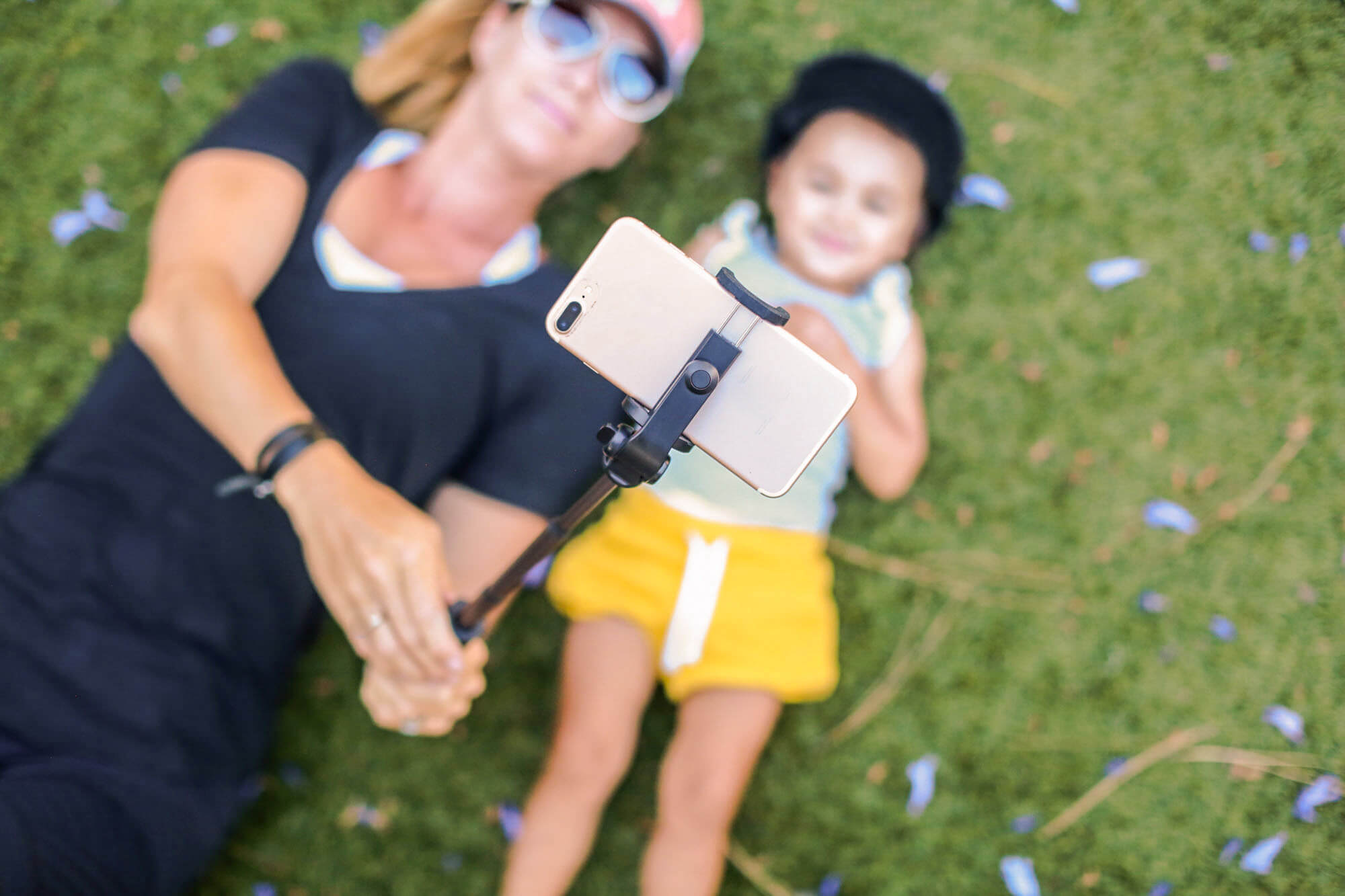 Woman and child taking a selfie