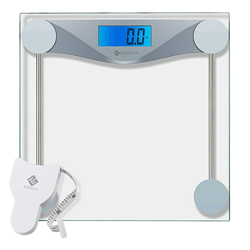 Ovutek Bathroom Scale for Body Weight, Highly Accurate Digital Weighing Machine for People, Upgraded Batteries Included, Compact size, LED Display