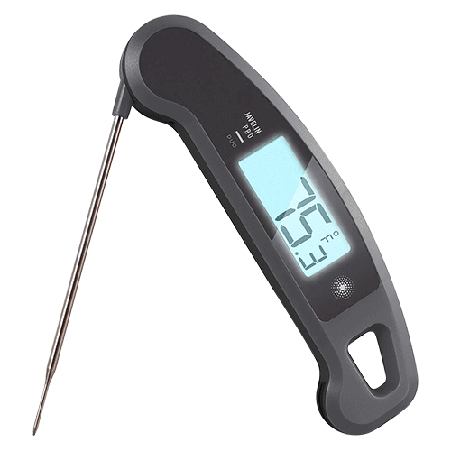 EatSmart Precision Pro Digital Thermometer Black Instant Read w/Splashproof Design and Backlit Screen 