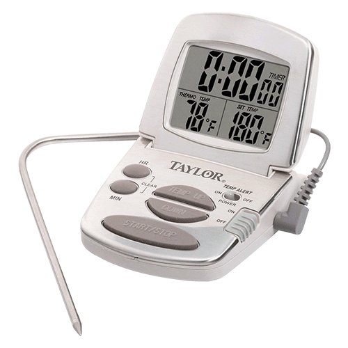 Taylor Five Star Digital Probe Cooking Thermometer Timer 