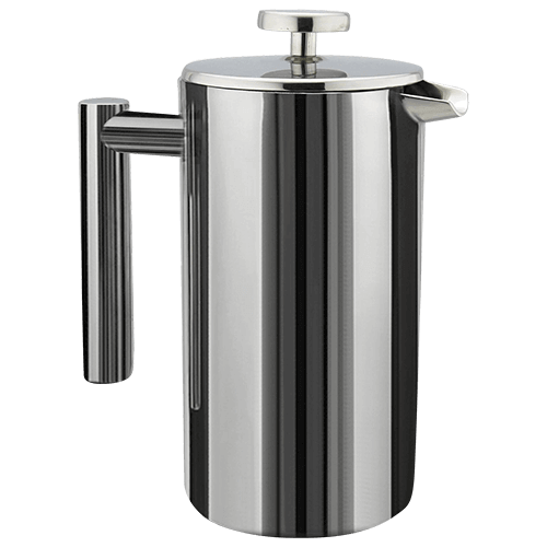 Meelio Small French Press Coffee Maker, Double-Wall Insulated French Press Coffee Press Stainless Steel, Included 2 Extra Fliters and 1 Coffee Spoon