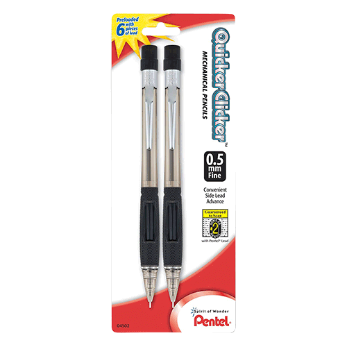 Silver Body P-TS-3 Zebra Mini 0.5 mm Mechanical Pencil 