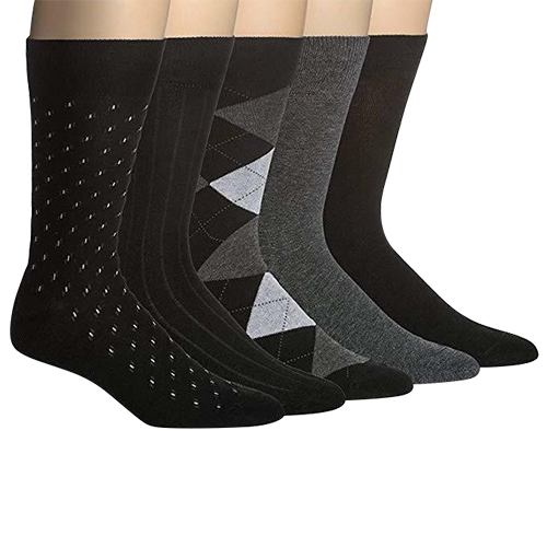 Giorgio 5 Pack Classic Sock Mens Gents Formal Socks Moisture Wicking 