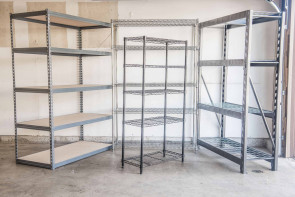 Shelves in a garage