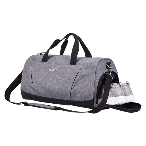 Sports Gym Bag with Wet Pocket & Shoe Compartment Fitness Workout Bag for Men and Women Gray