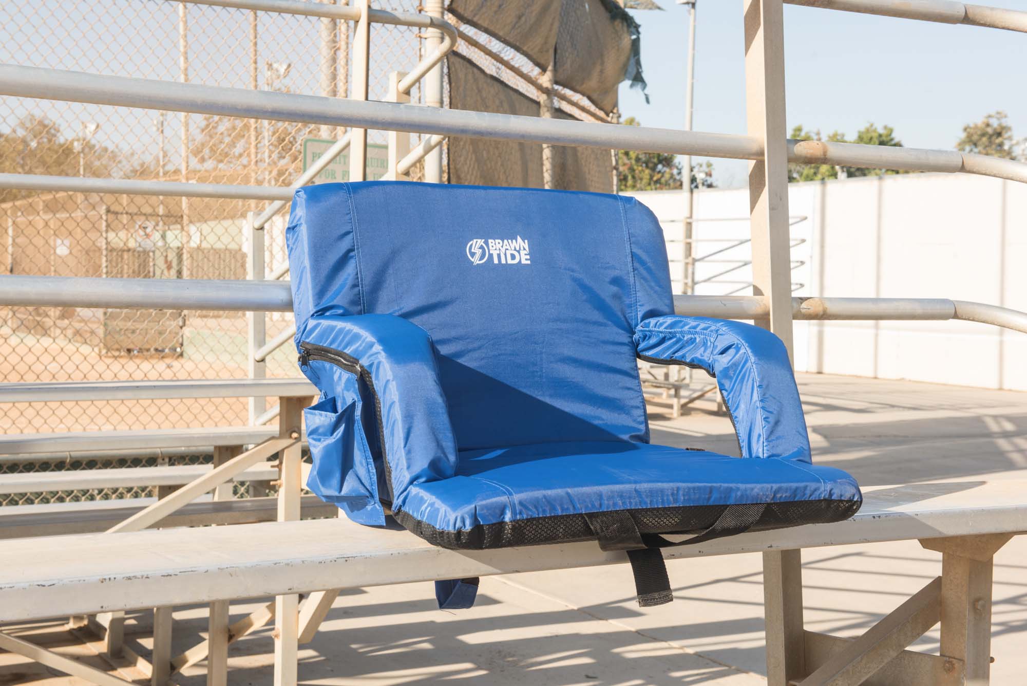 Extra Wide KKA Stadium Seats for Bleachers with Back Support Portable Bleacher Chair for Outdoor Picnic Plenty of Pockets Easy to Carry Adjustable Back Armrests Thick Padded