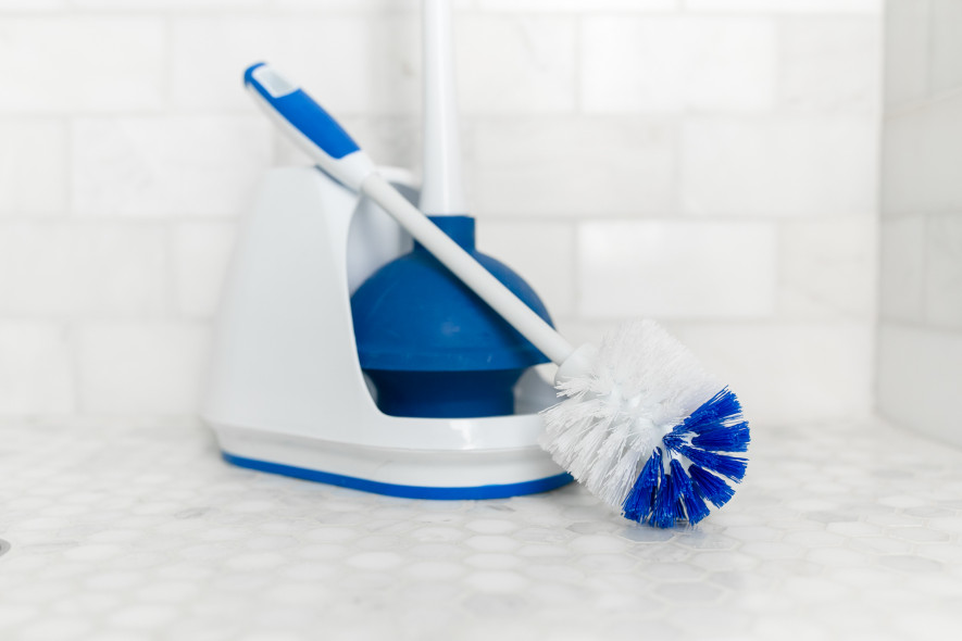 Toilet Brush With Edge Cleaner - Plastic Forte