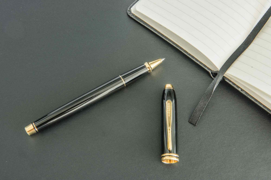 RO 901 Roller Pen Luxury Stainless Medium Nib Ball Foruntain Pen Officeman Great 