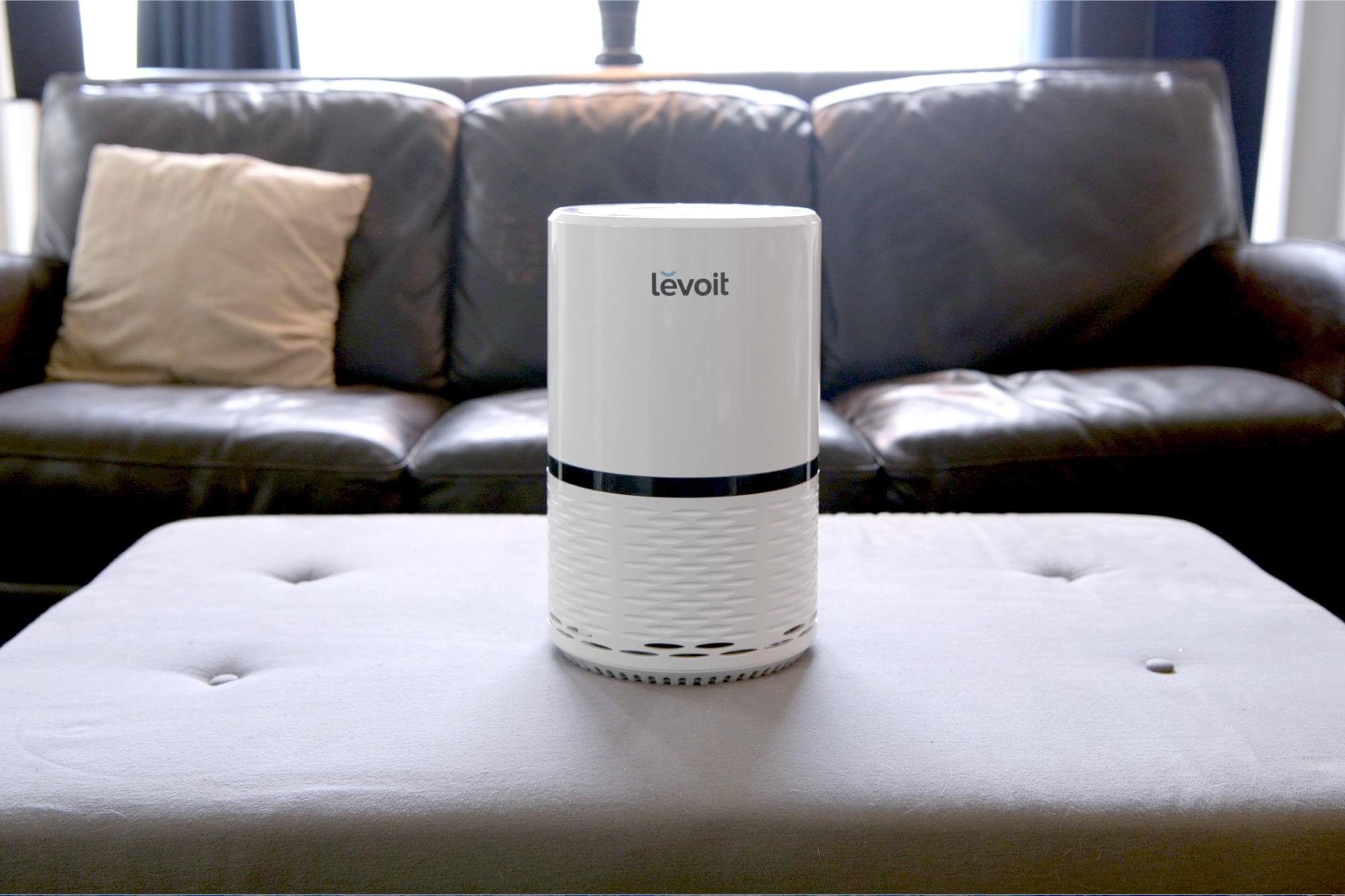 Levoit air purifier in living room