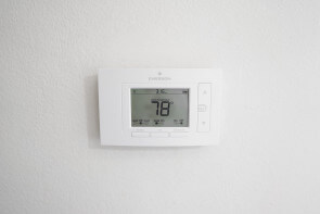 home thermostat set to 78F