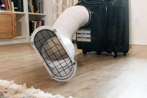 manguera de ventilación de CA portátil primer plano