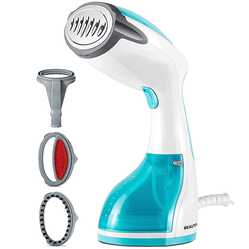 Handheld Fabric Steamer Fast-Heat,Spit Free,High Capacity,Portable W/2 Brushes 