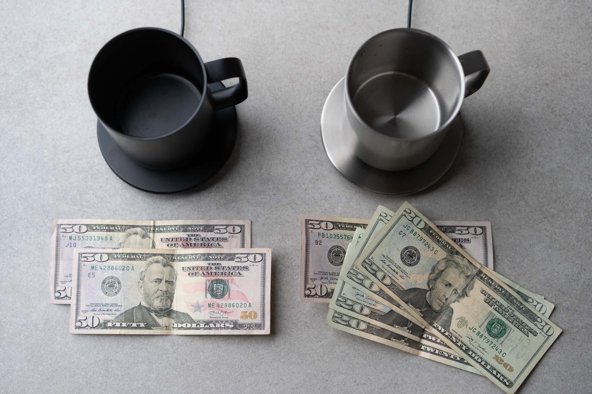 Ember Mug and cash