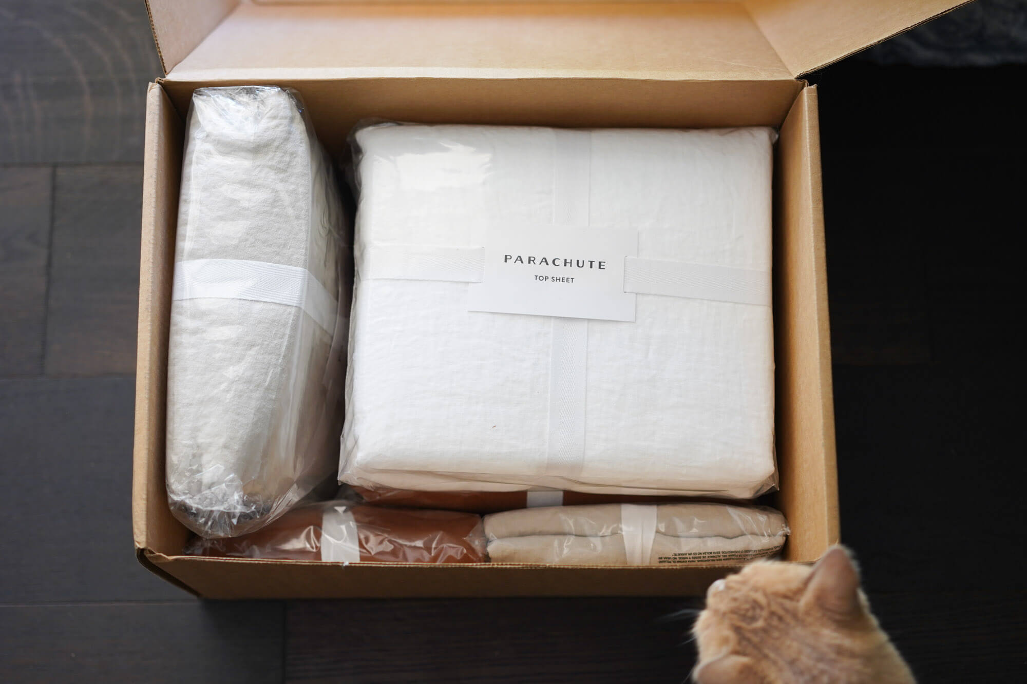 box of Parachute linen sheets