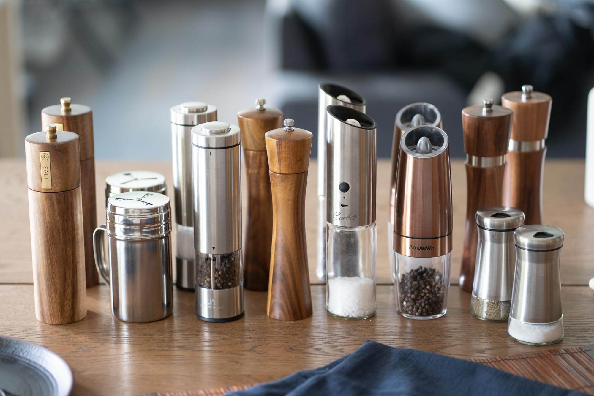 Homaider Electric Salt and Pepper Grinder