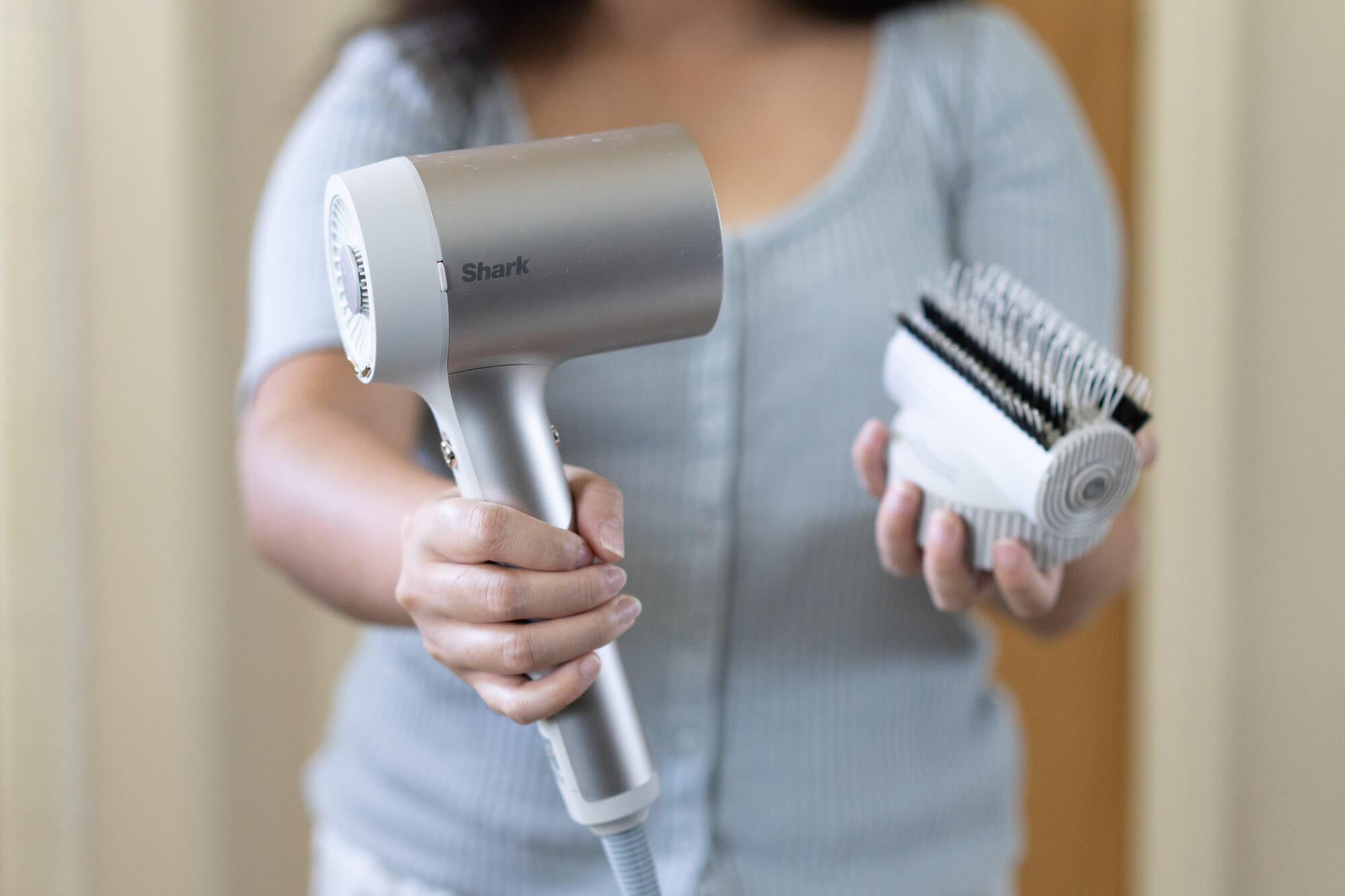 Shark hair dryer and attachment