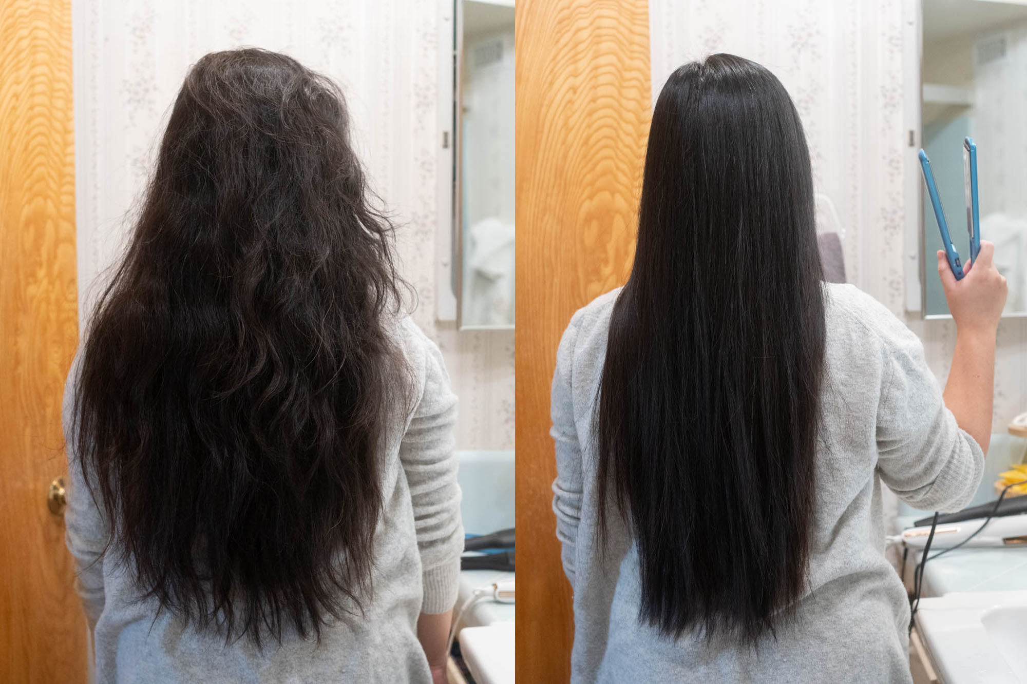 hair straightening results