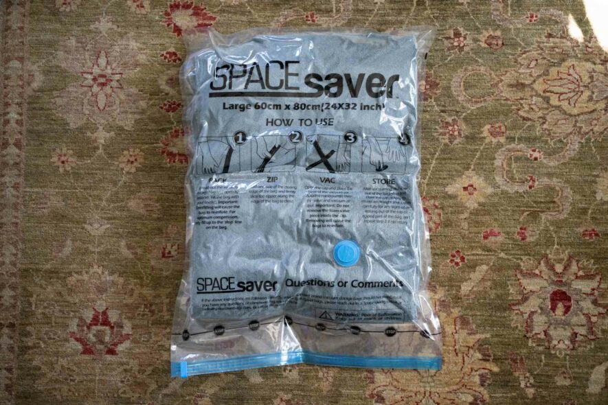 Spacesaver vacuum storage bag